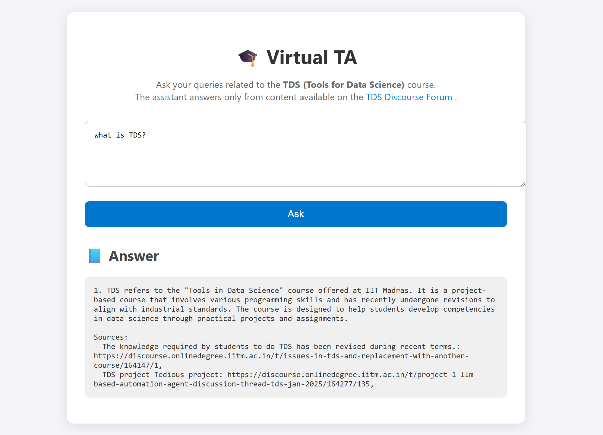 Virtual TA Project Image